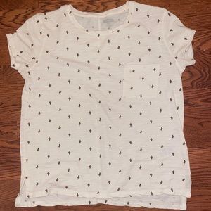 Old Navy, white cactus t shirt, boyfriend XS